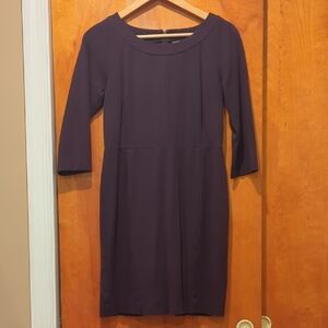 Banana Republic Plum 3/4 Sleeve Knit Dress